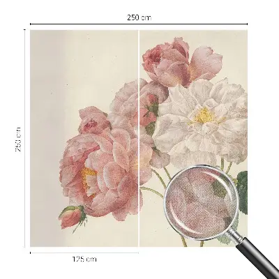 Papel de parede para criança com estampa de rosas românticas