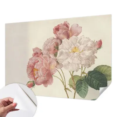 Papel de parede para criança com estampa de rosas românticas