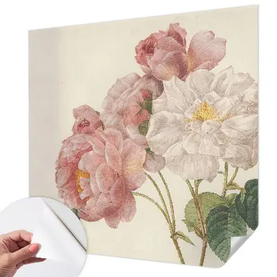 Papel de parede para criança com estampa de rosas românticas