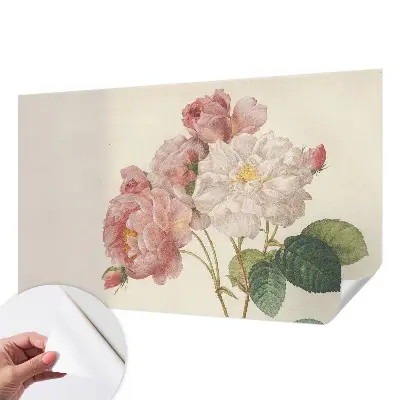 Papel de parede para criança com estampa de rosas românticas
