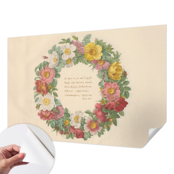 Papel de parede infantil Coroa de flores