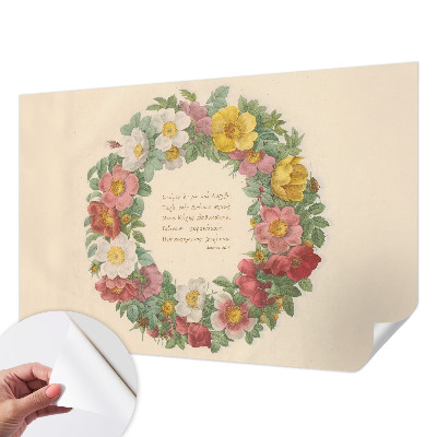 Papel de parede infantil Coroa de flores