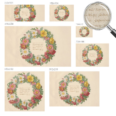 Papel de parede infantil Coroa de flores