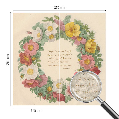 Papel de parede infantil Coroa de flores