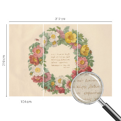 Papel de parede infantil Coroa de flores