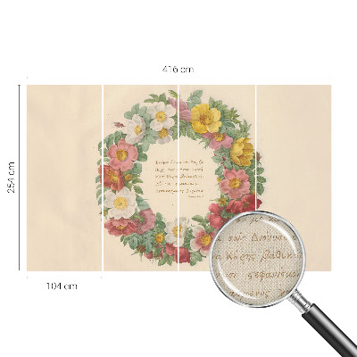 Papel de parede infantil Coroa de flores