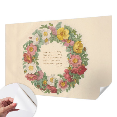 Papel de parede infantil Coroa de flores