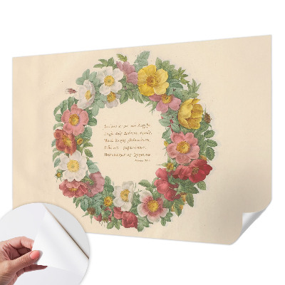 Papel de parede infantil Coroa de flores