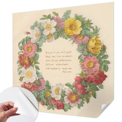 Papel de parede infantil Coroa de flores