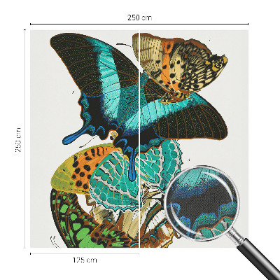 Papel de parede autocolante para sala Borboletas coloridas