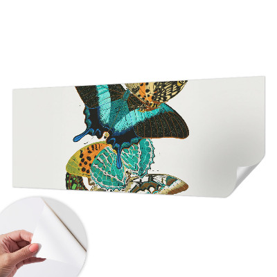 Papel de parede autocolante para sala Borboletas coloridas