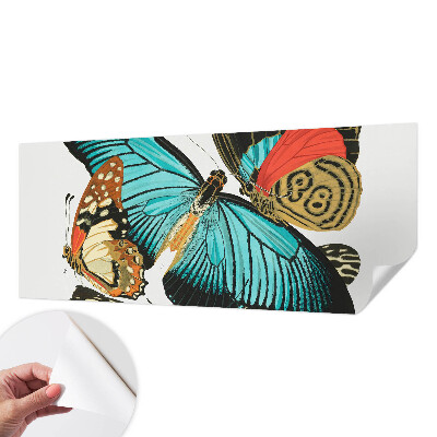Papel de parede autocolante para quarto Borboletas coloridas