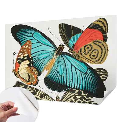 Papel de parede autocolante para quarto Borboletas coloridas