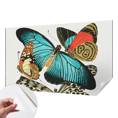 Papel de parede autocolante para quarto Borboletas coloridas