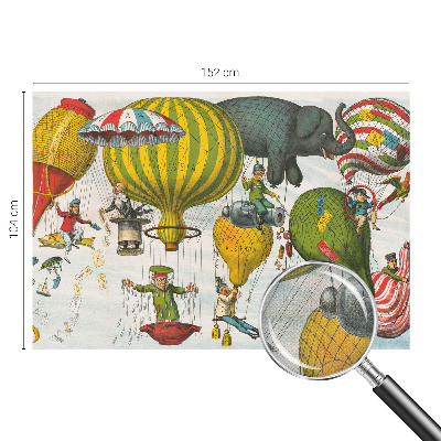 Papel de parede autocolante com estampa de viagem de balão