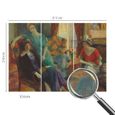 Papel de parede autocolante para sala Elegância clássica