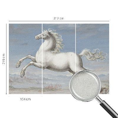 Papel de parede infantil Cavalos no salto