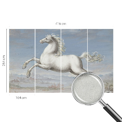 Papel de parede infantil Cavalos no salto