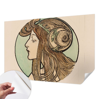 Autocolante de parede fotográfico Retrato Art Nouveau