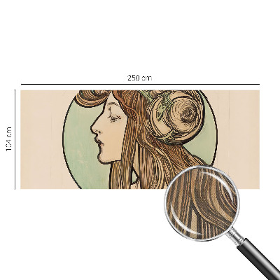 Autocolante de parede fotográfico Retrato Art Nouveau