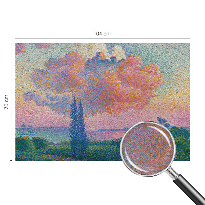 Papel de parede para criança com uma paisagem colorida adequada para quartos infantis