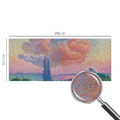 Papel de parede para criança com uma paisagem colorida adequada para quartos infantis