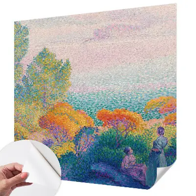 Papel de parede infantil com estampa de paisagem litorânea