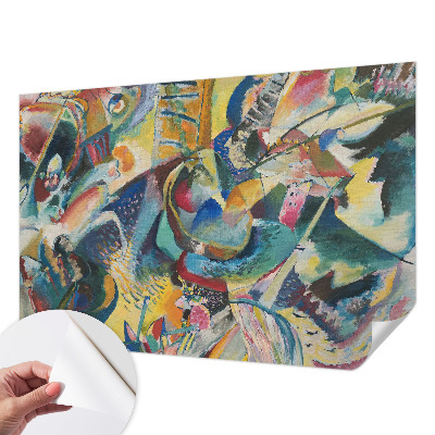 Papel de parede 3D com padrão abstrato colorido