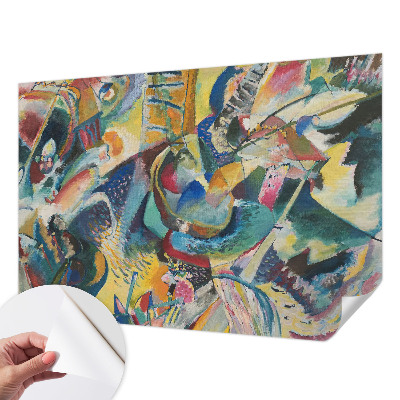 Papel de parede 3D com padrão abstrato colorido