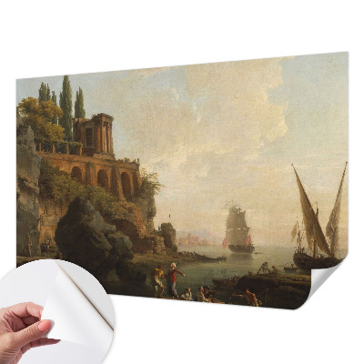 Papel de parede autocolante para sala paisagem marítima