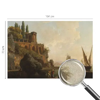 Papel de parede autocolante para sala com estampa de paisagem marítima