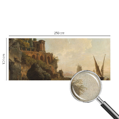 Papel de parede autocolante para sala paisagem marítima
