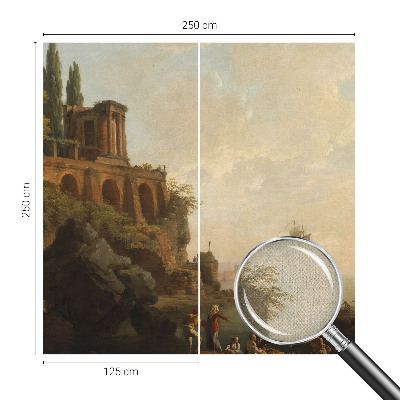 Papel de parede autocolante para sala paisagem marítima