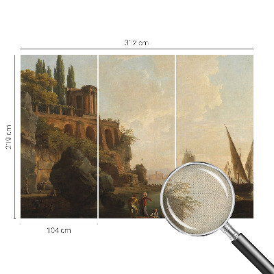 Papel de parede autocolante para sala paisagem marítima