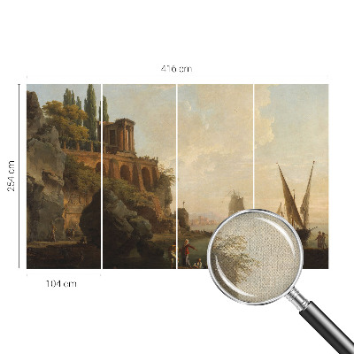 Papel de parede autocolante para sala paisagem marítima