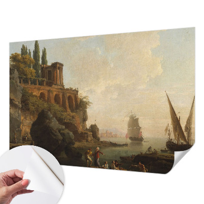 Papel de parede autocolante para sala paisagem marítima