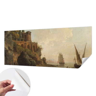 Papel de parede autocolante para sala paisagem marítima