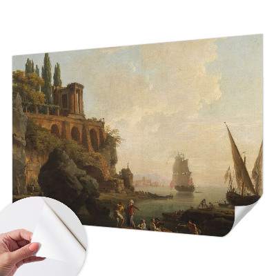Papel de parede autocolante para sala paisagem marítima