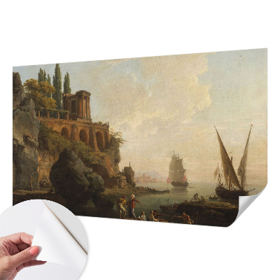 Papel de parede autocolante para sala paisagem marítima