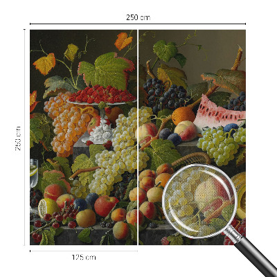 Papel de parede autocolante para quarto com estampa com composição de fruta