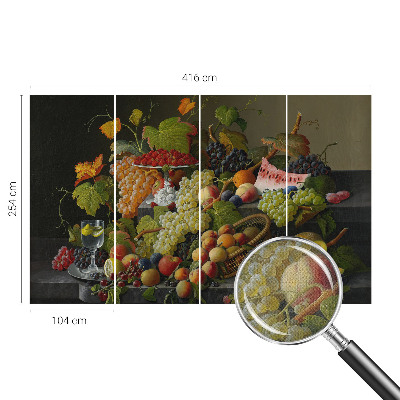 Papel de parede autocolante para quarto com estampa com composição de fruta