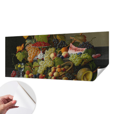 Papel de parede autocolante para quarto com estampa com composição de fruta