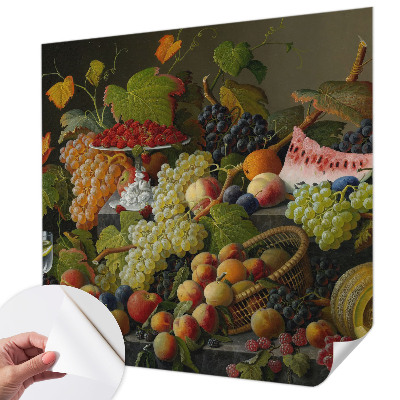 Papel de parede autocolante para quarto com estampa com composição de fruta
