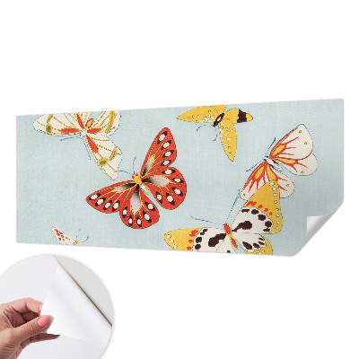 Papel de parede autocolante para sala Borboletas artísticas