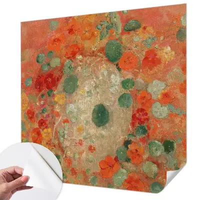 Papel de parede infantil com estampa de flores abstratas