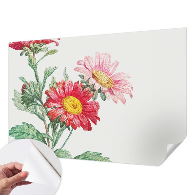 Papel de parede para criança com estampa de flores delicadas