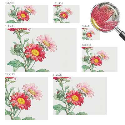 Papel de parede para criança com estampa de flores delicadas