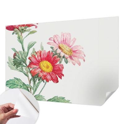 Papel de parede para criança com estampa de flores delicadas