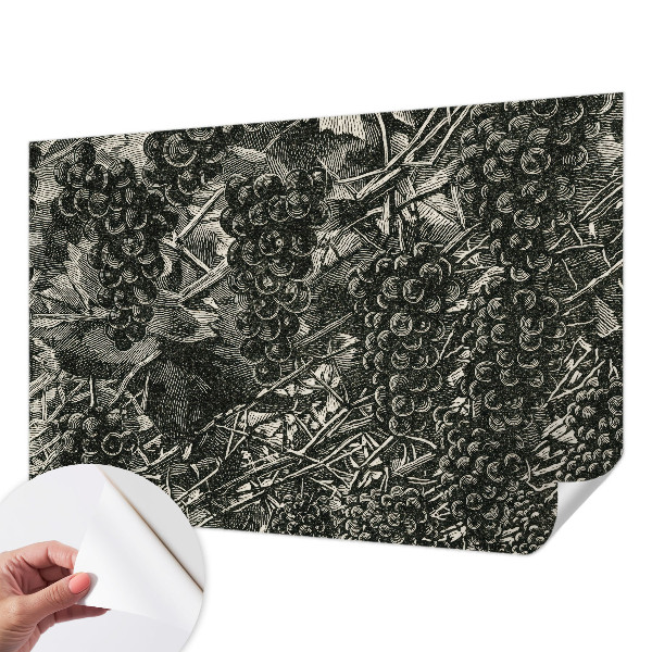 Autocolante de parede fotográfico com estampa de uva