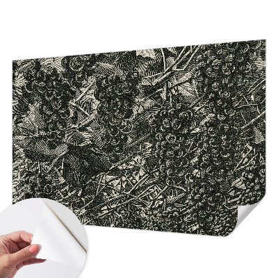 Autocolante de parede fotográfico com estampa de uva